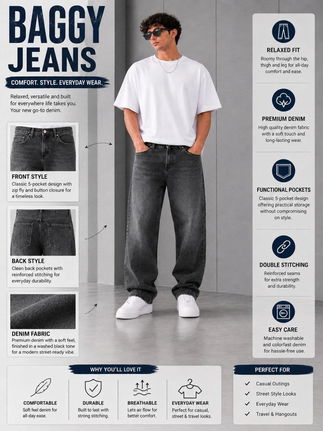 CMD Coinmen Denims Men Mid-Rise Stretchable Jeans thumbnail 3