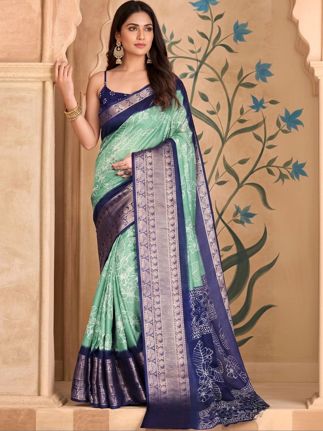 BOLOKA Paisley Zari Art Silk Designer Saree - view 1