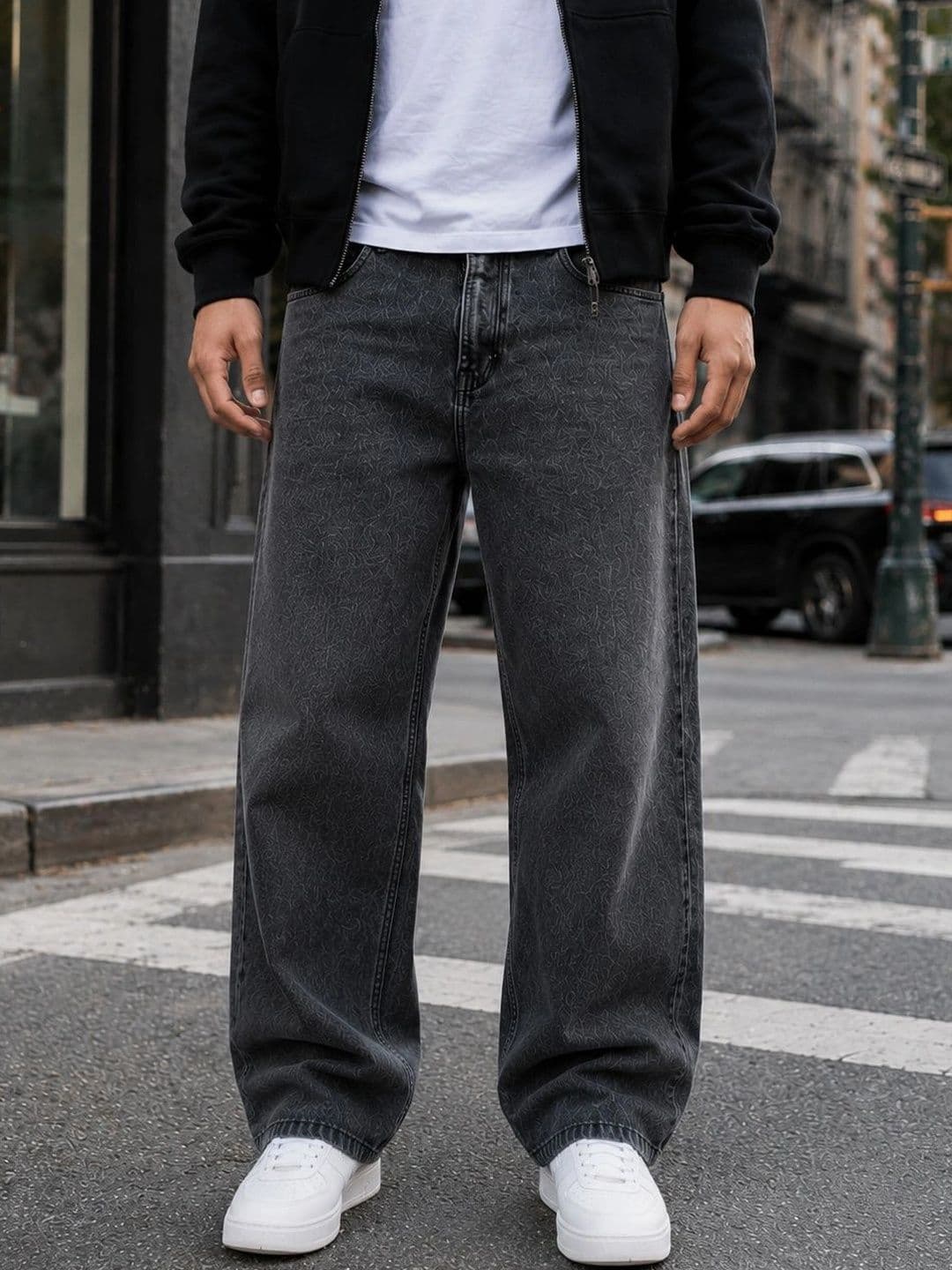DENIM HAWK Men Classic Straight Fit Mid-Rise Stretchable Jeans thumbnail 2