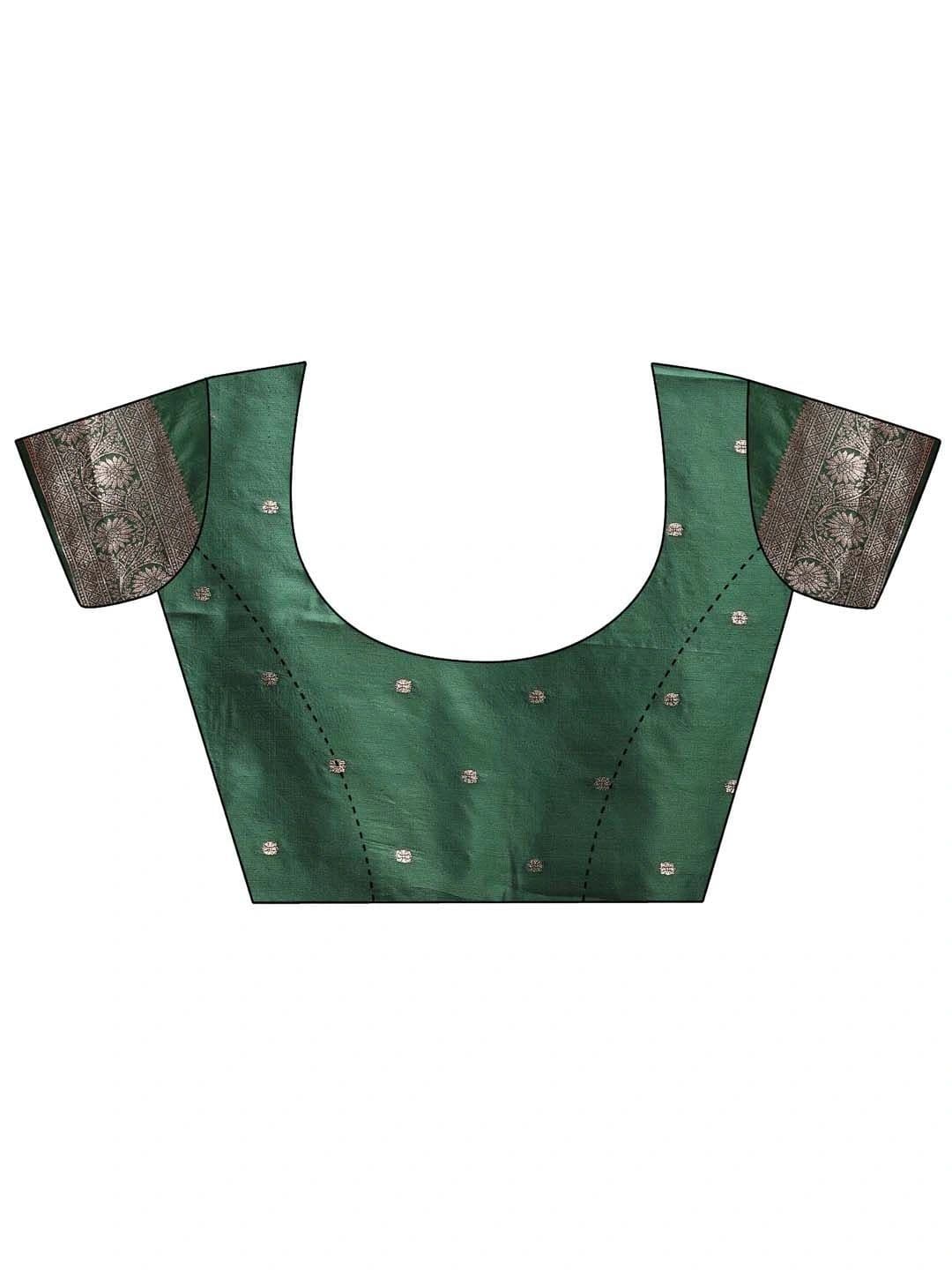 Mitera Woven Design Zari Silk Blend Banarasi Saree thumbnail 5