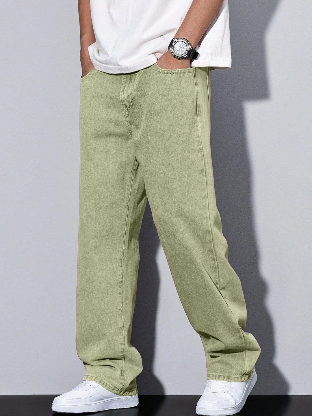 PLUS 91 Men Smart Straight Fit Mid-Rise Jeans thumbnail 3