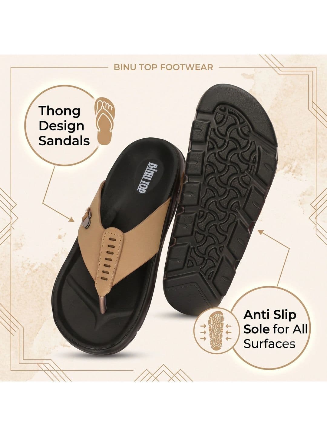 BINUTOP Men Comfort Sandals thumbnail 3