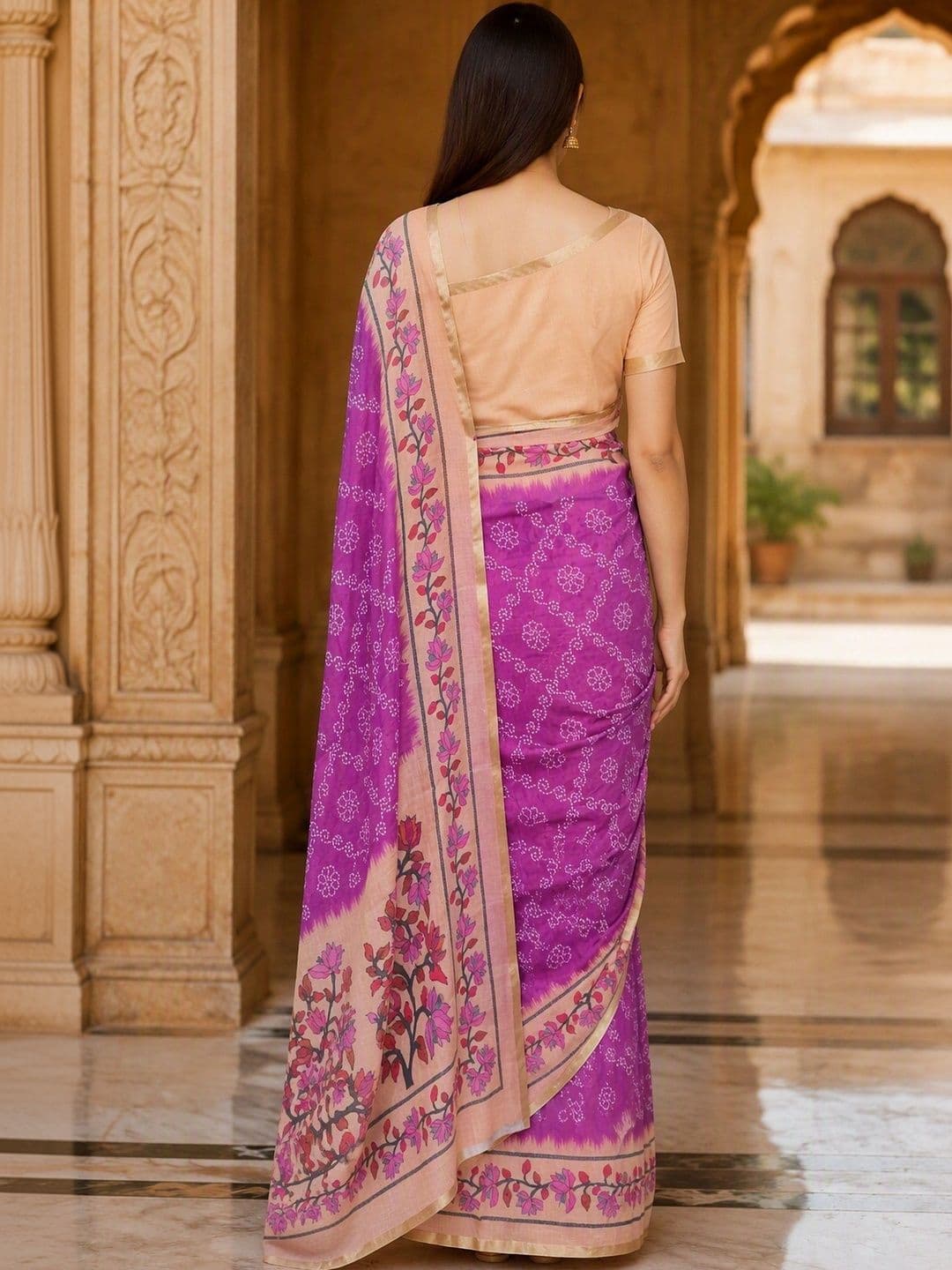 Saatika Bandhani Saree thumbnail 5