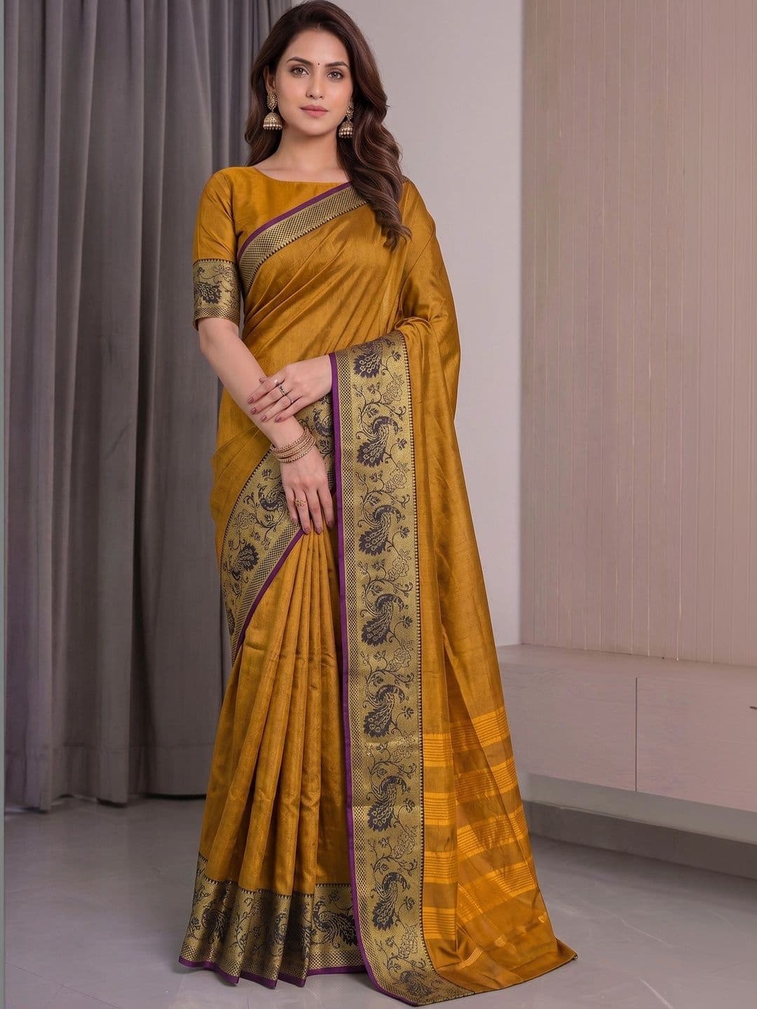 BOLOKA Woven Design Designer Narayan Peth Saree - view 1