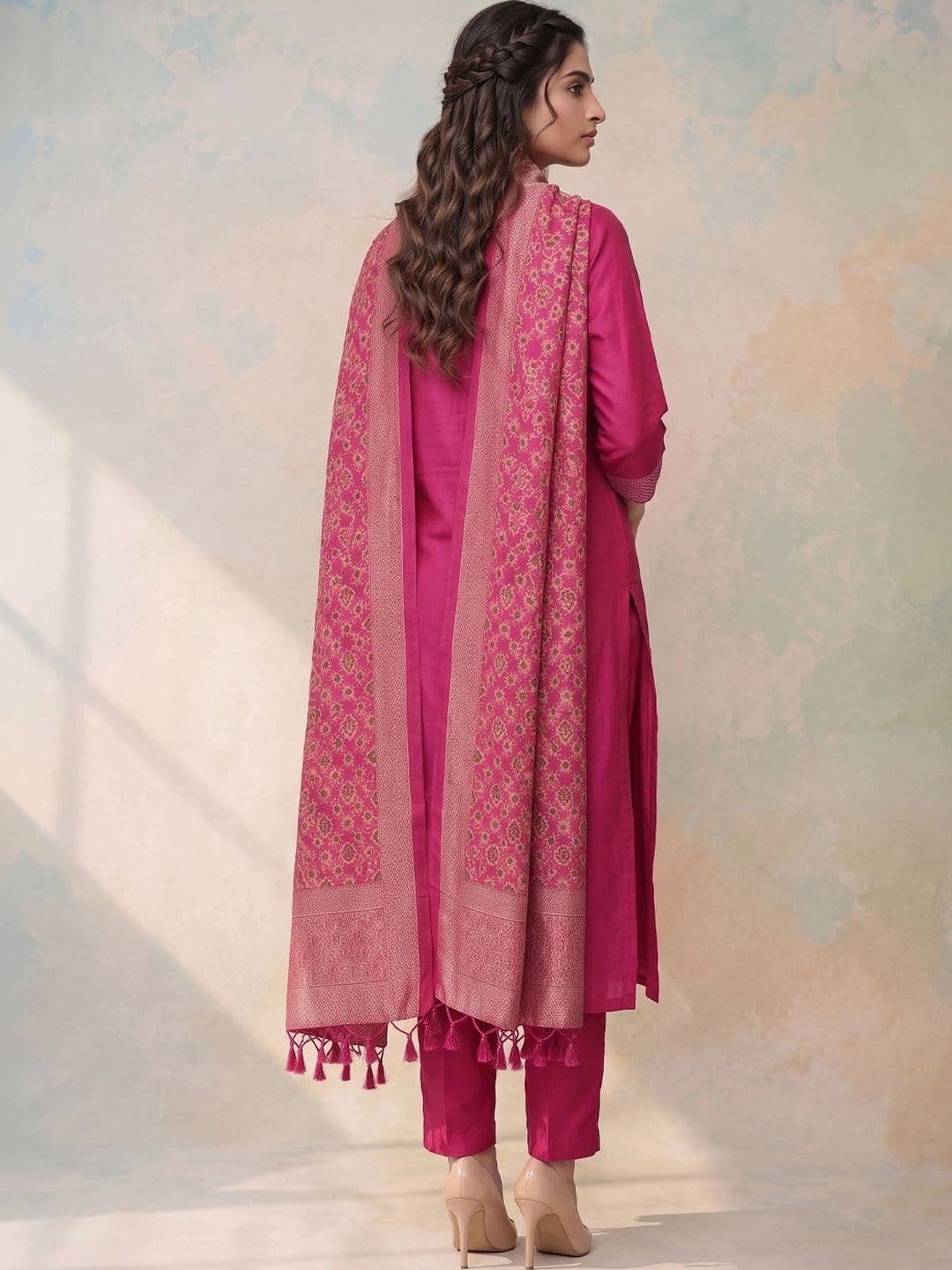 AADVIKA Women Regular Kurta with Trousers & With Dupatta thumbnail 4