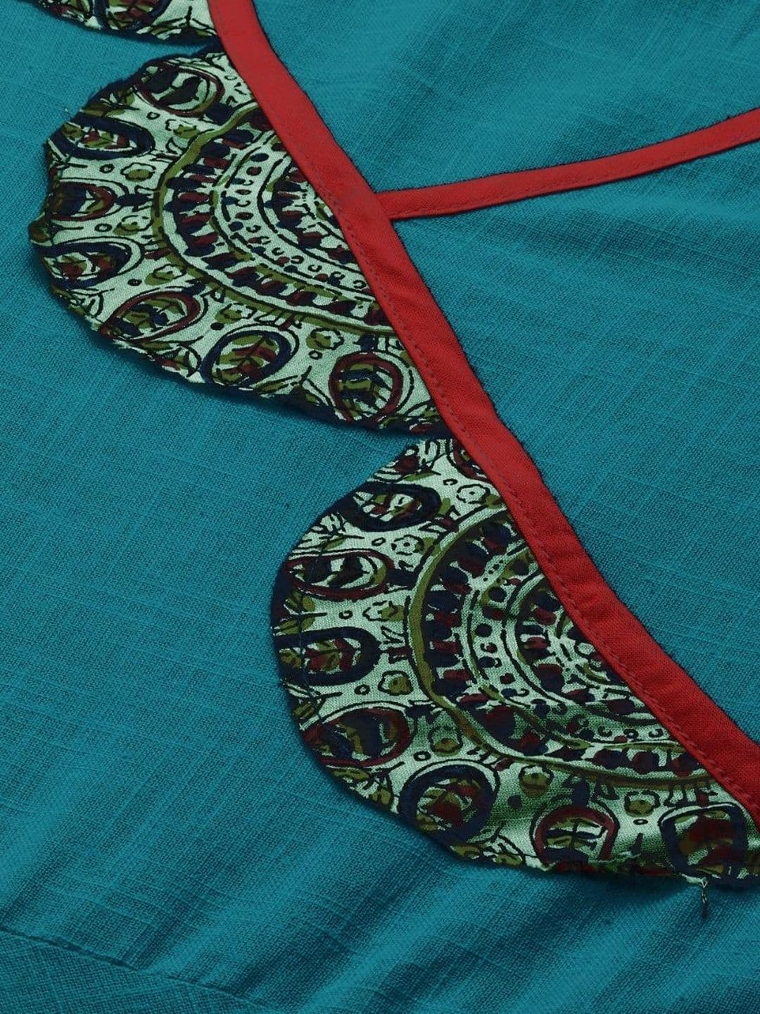 KALINI Women Ethnic Motifs Printed Patchwork Anarkali Kurta thumbnail 5
