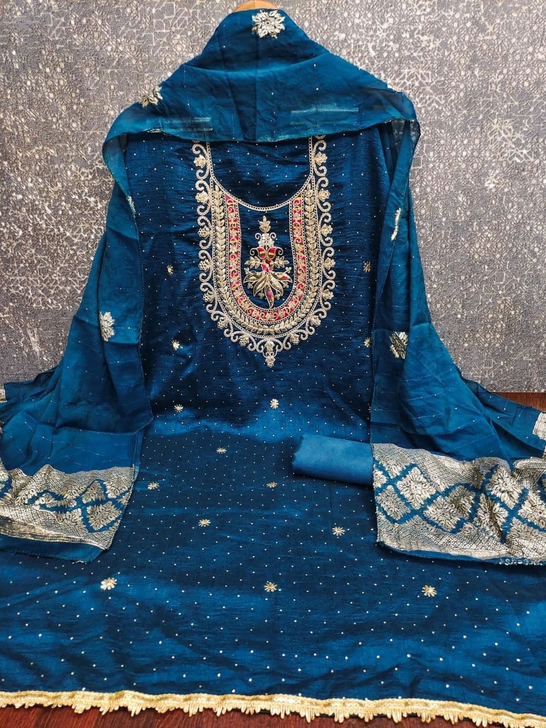 TAVAS Embroidered Unstitched Dress Material thumbnail 4