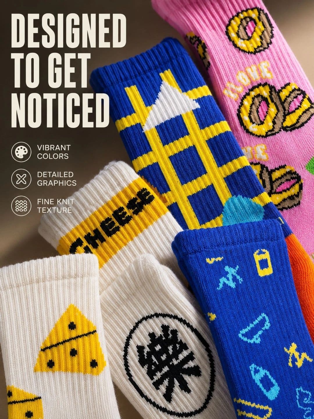 ZIBELL Men Pack of 5 Cotton Assorted Patterned Above Ankle Socks thumbnail 2