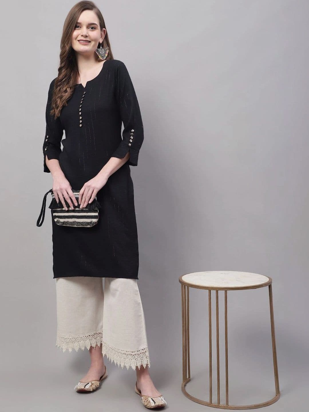 KALINI Women Embellished Ethnic Palazzos thumbnail 5