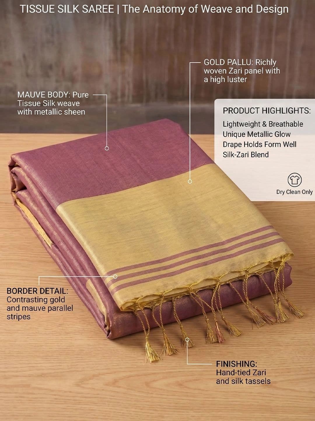 Mitera Woven Design Zari Tissue Saree thumbnail 3