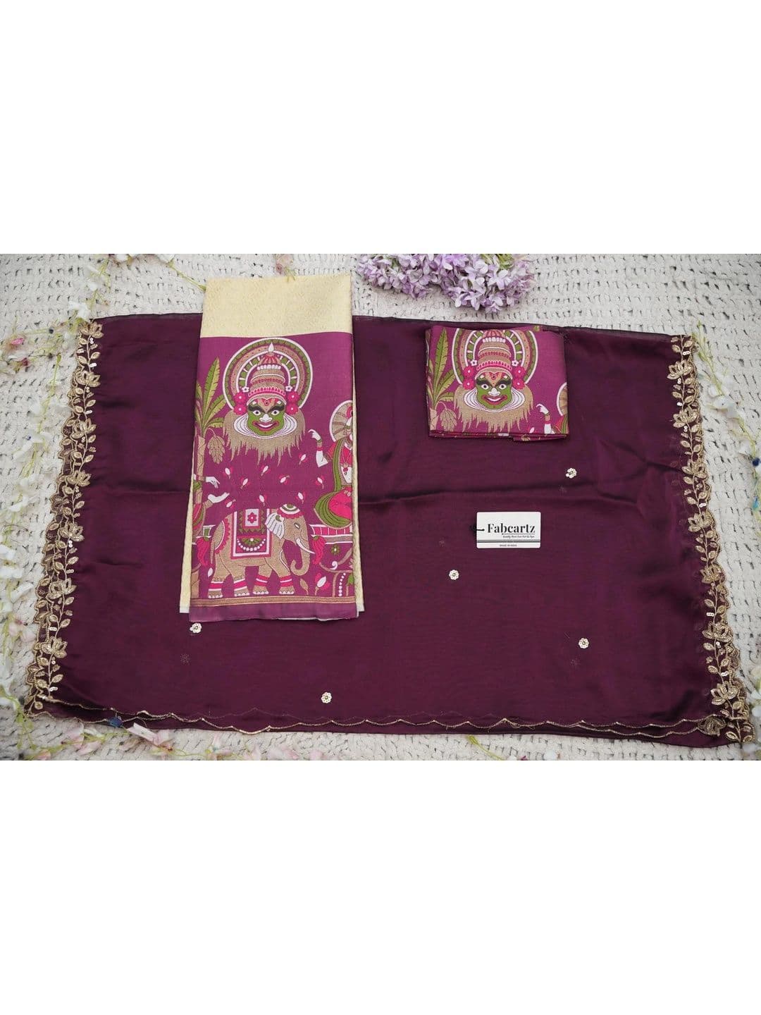 Fabcartz Sequinned Unstitched Lehenga & Blouse With Dupatta thumbnail 6