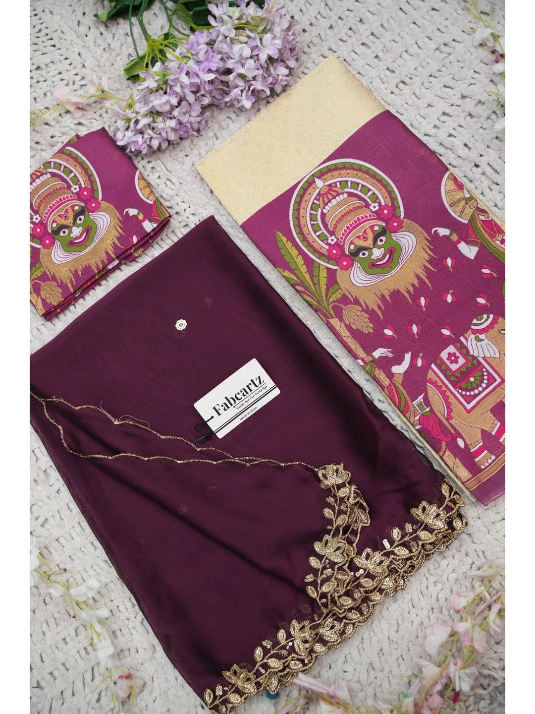Fabcartz Sequinned Unstitched Lehenga & Blouse With Dupatta thumbnail 4