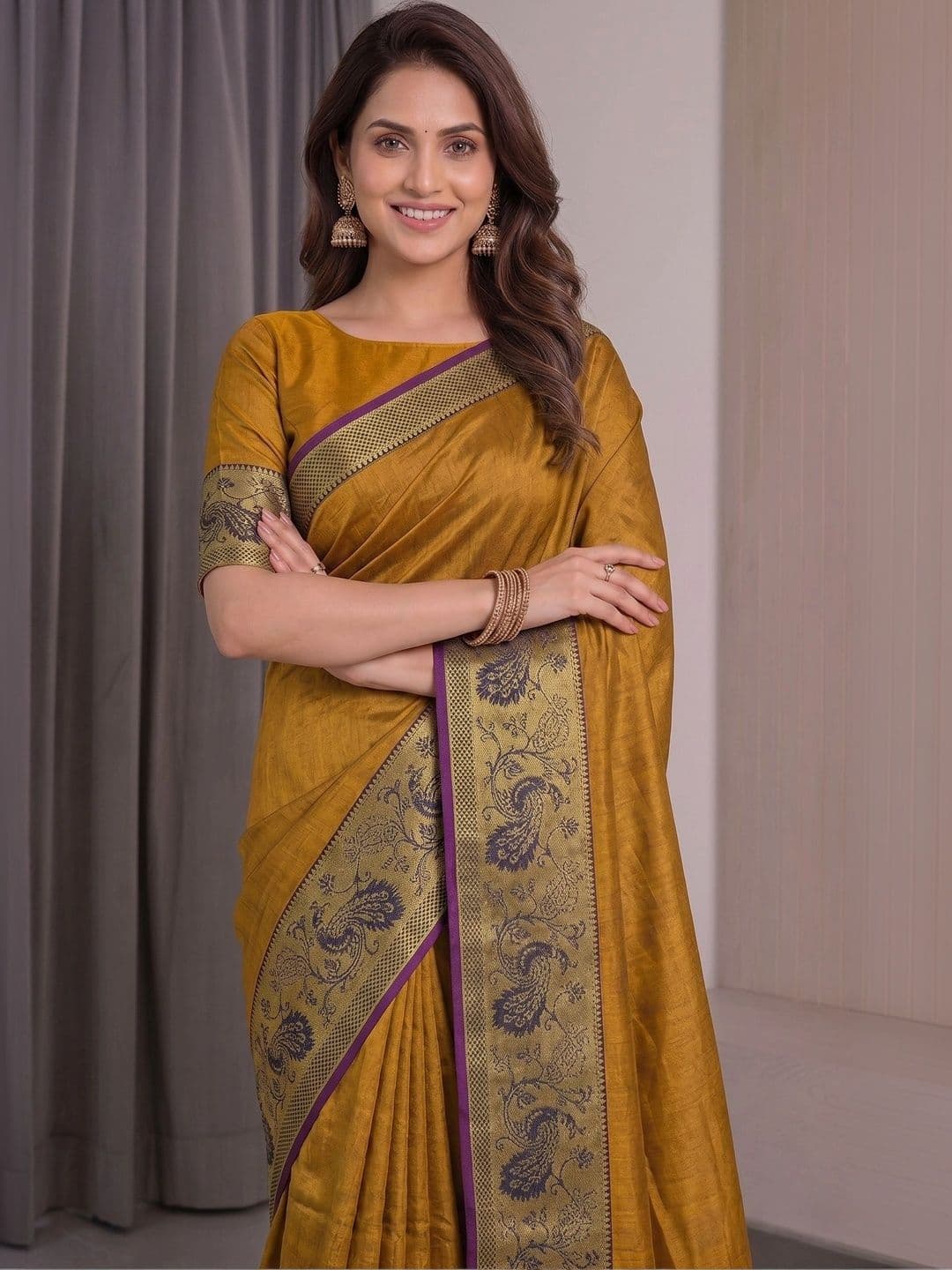 BOLOKA Woven Design Designer Narayan Peth Saree thumbnail 3