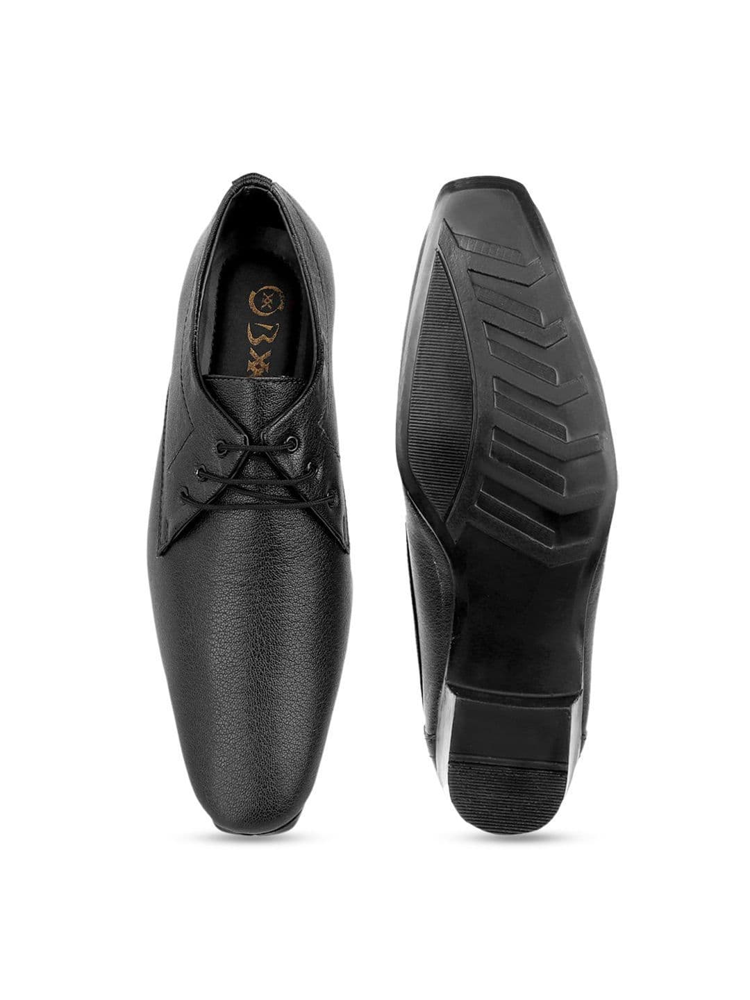 Bxxy Men Height Increasing Blocked-Heeled Derbys Formal Lace-up Shoes thumbnail 2