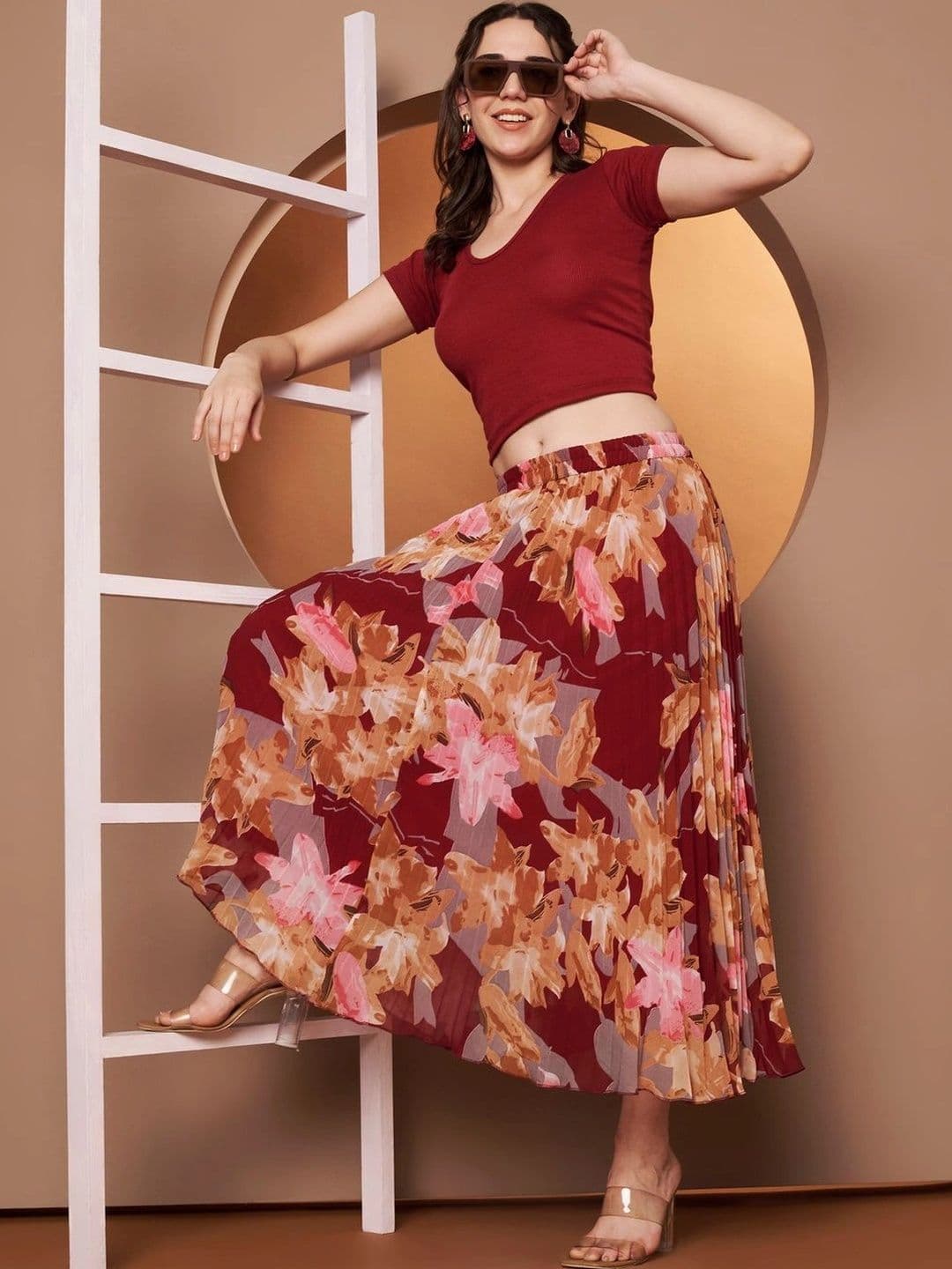 CORSICA Women Floral Midi Flared Skirt thumbnail 5