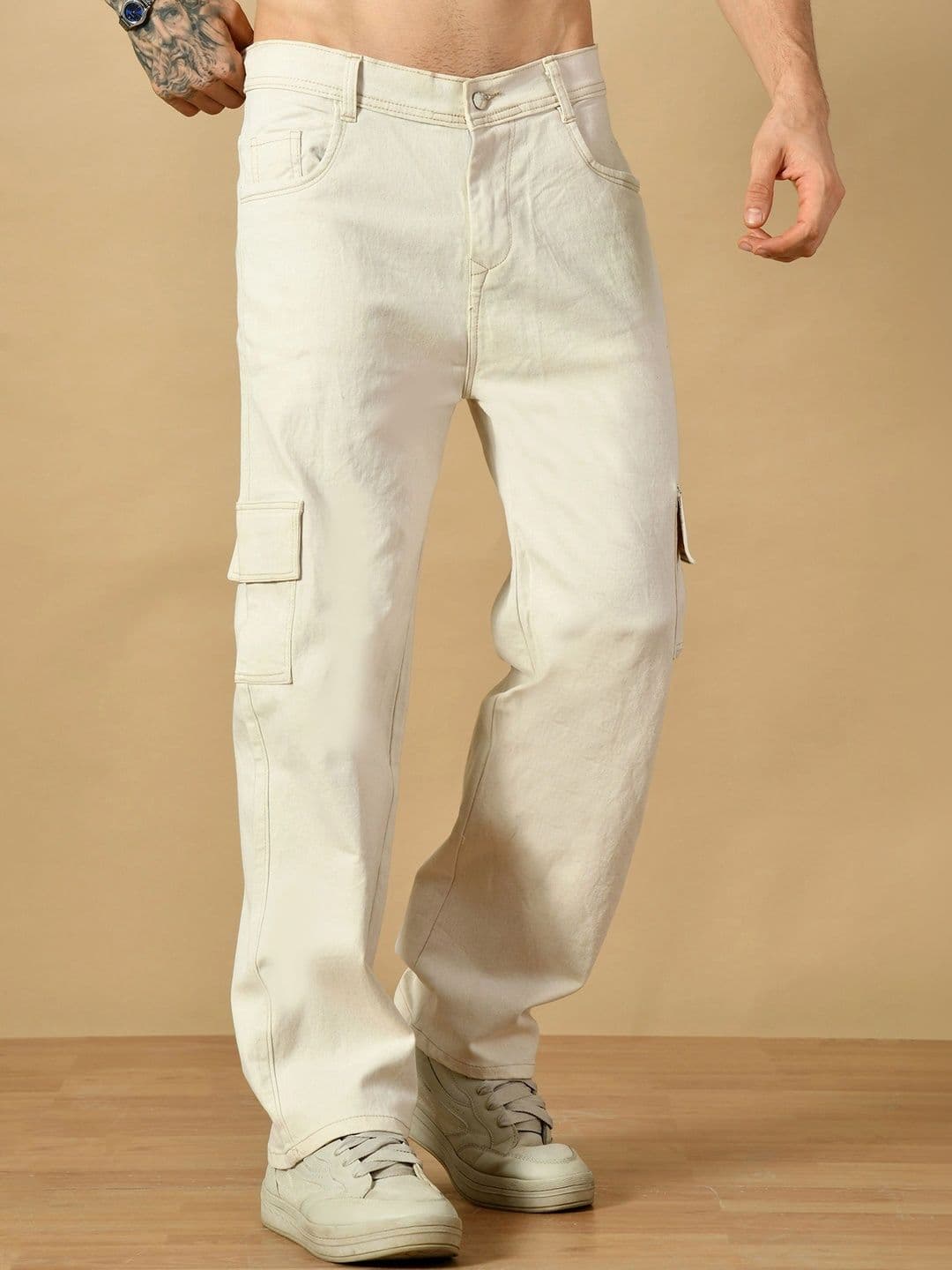 R.Code by The Roadster Life Co. Men Classic Relaxed Fit Mid-Rise Stretchable Jeans - view 1