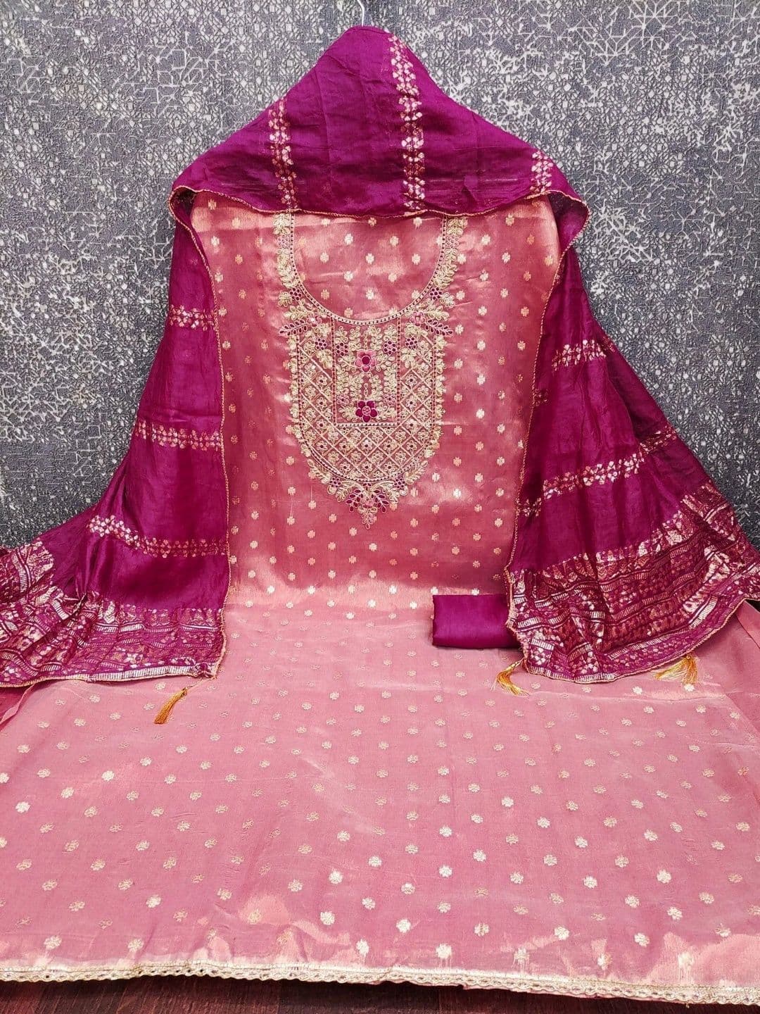TAVAS Embroidered Unstitched Dress Material thumbnail 3