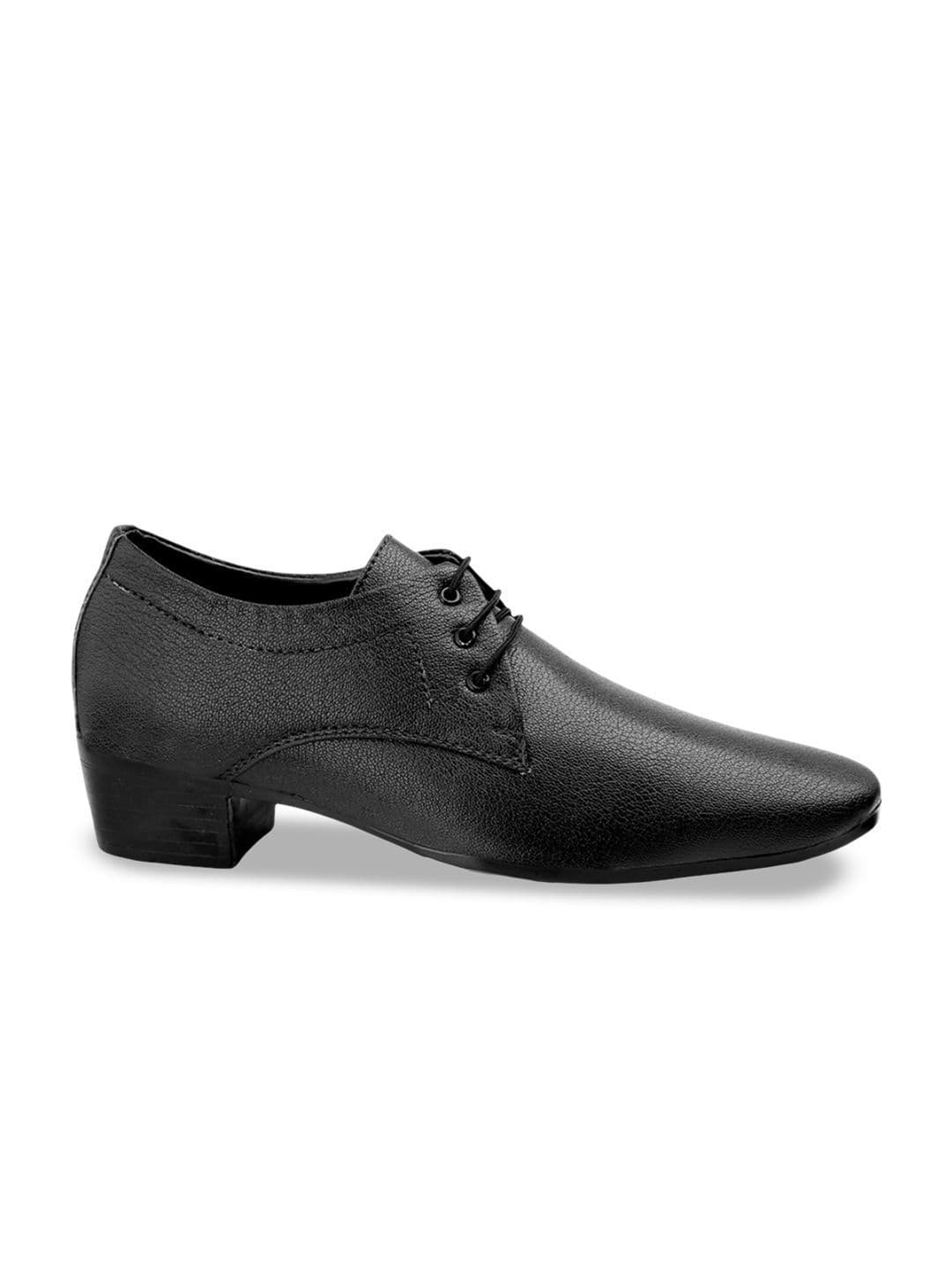 Bxxy Men Height Increasing Blocked-Heeled Derbys Formal Lace-up Shoes thumbnail 6