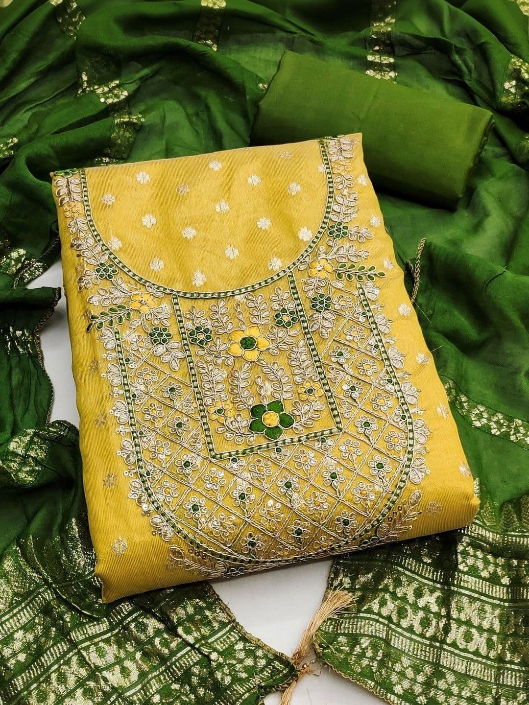 TAVAS Embroidered Unstitched Dress Material thumbnail 5