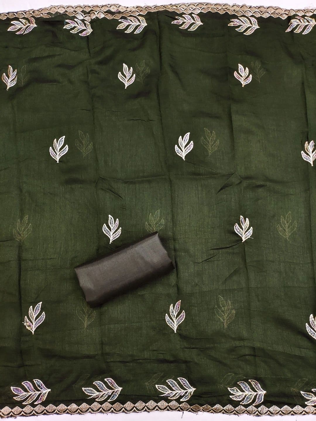 TAVAS Embroidered Pure Cotton Unstitched Dress Material thumbnail 3