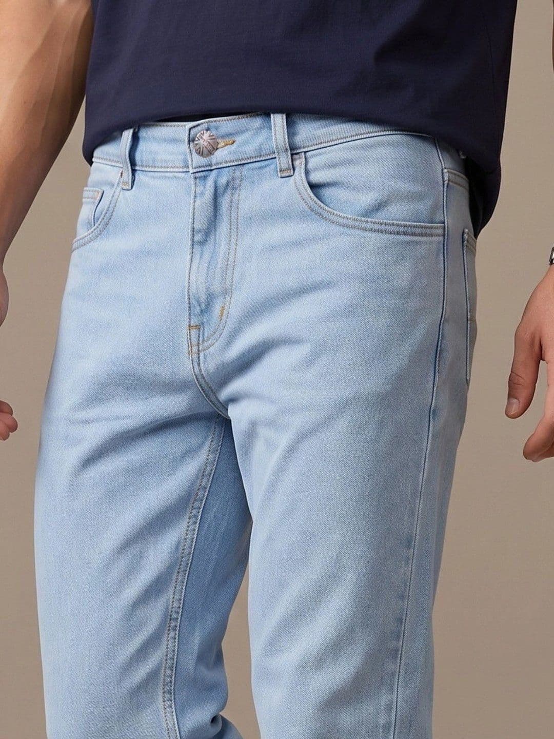 Kook N Keech Men Classic Regular Fit Mid-Rise Stretchable Jeans thumbnail 4