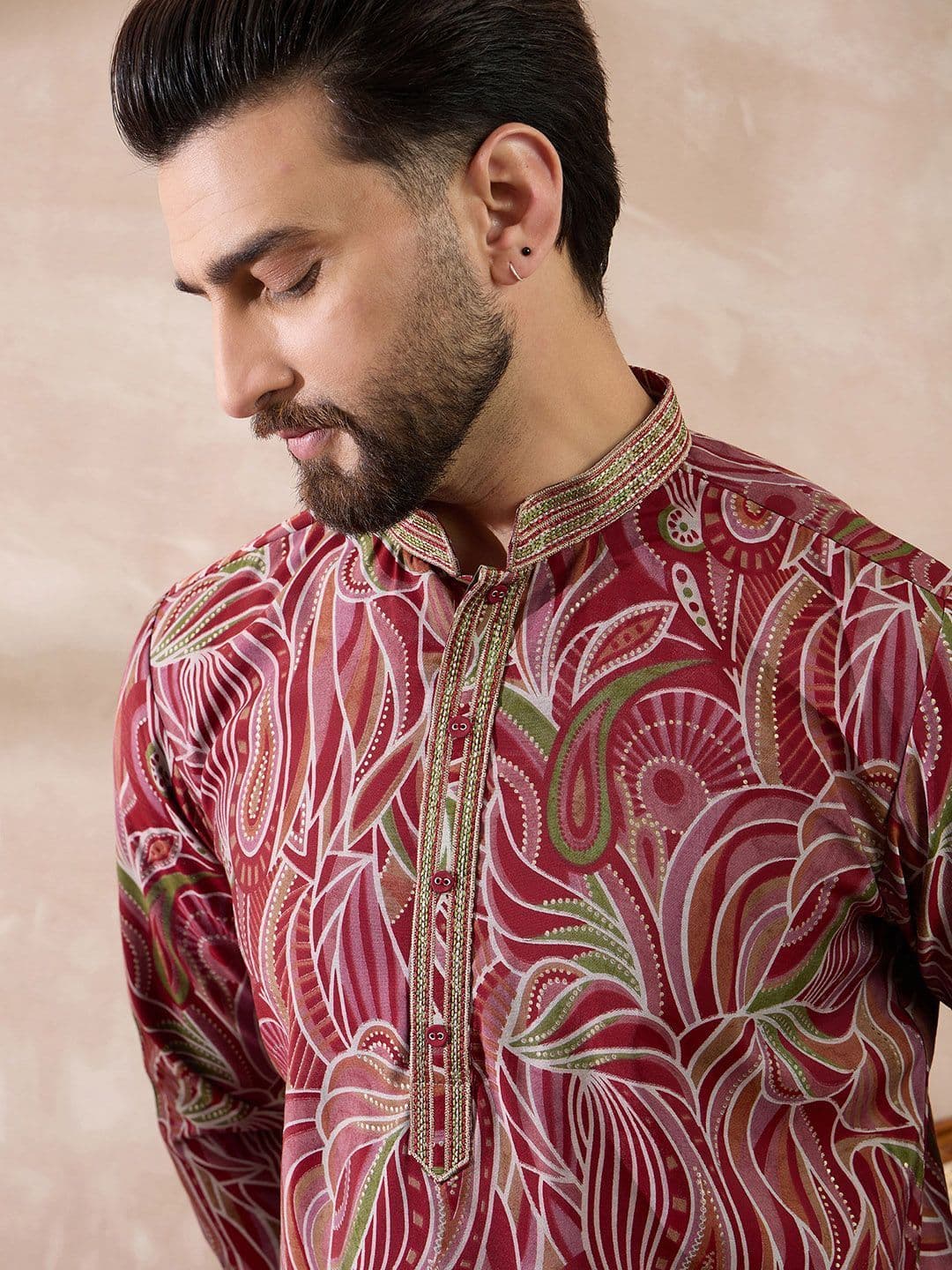 Ethnic Bay Men Printed Summer Sheers Kurta thumbnail 3