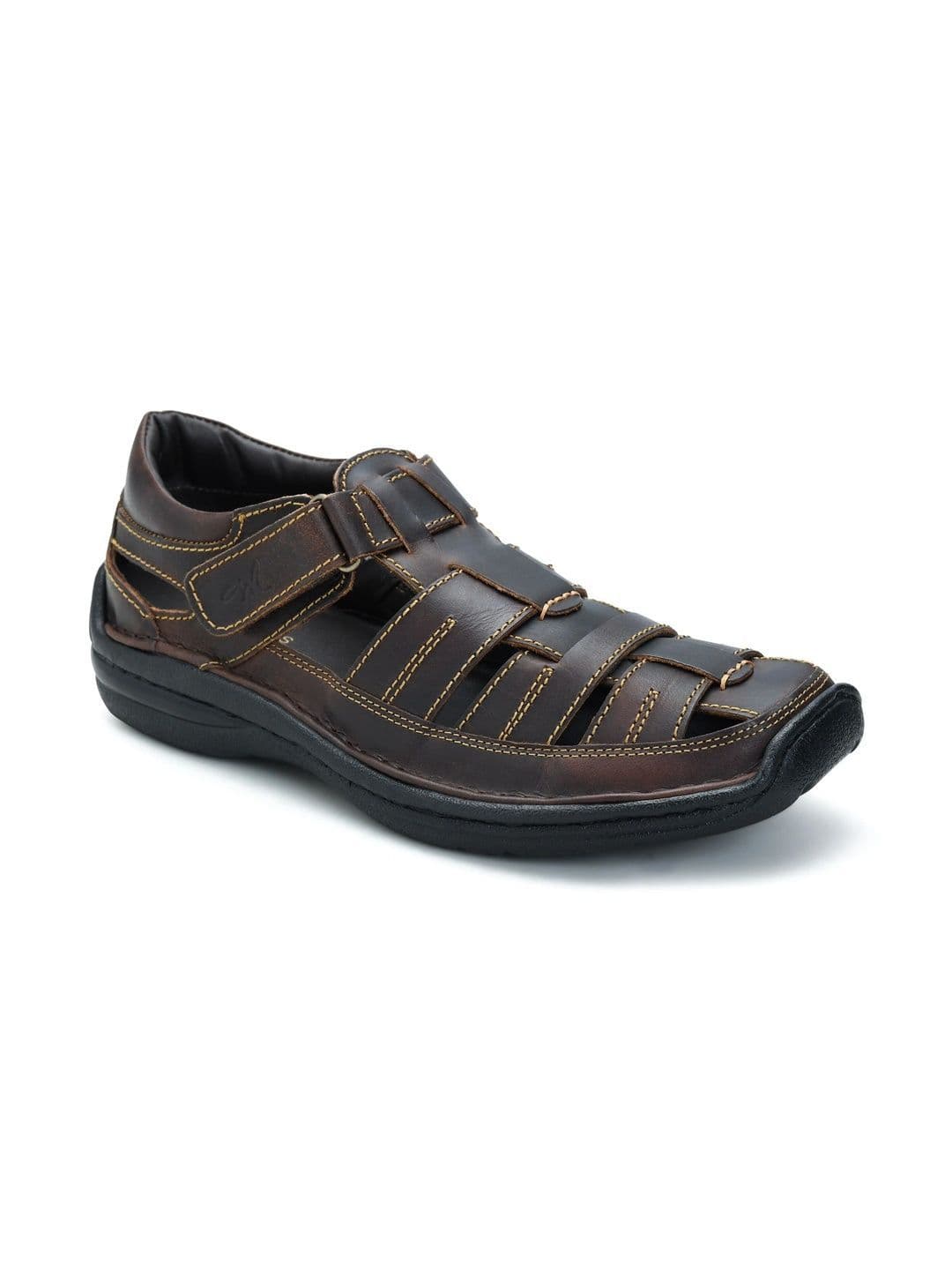 Mardi Gras Men Leather Comfort Sandals thumbnail 4