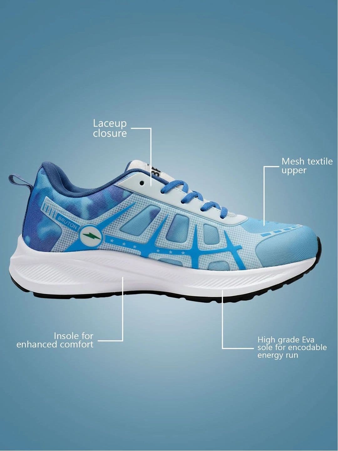Bruton Men Mesh Running Shoes thumbnail 4