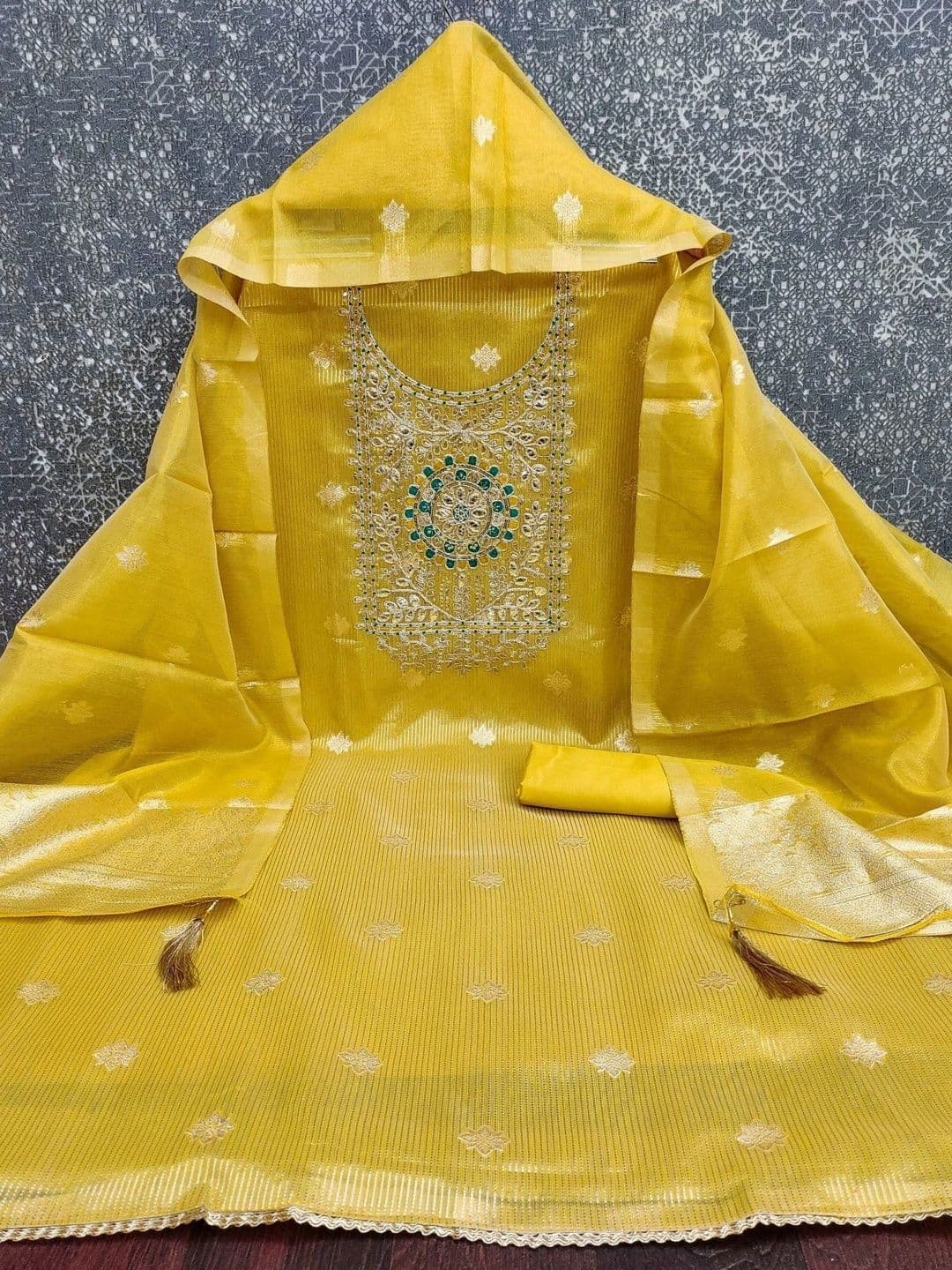 TAVAS Embroidered Unstitched Dress Material thumbnail 4