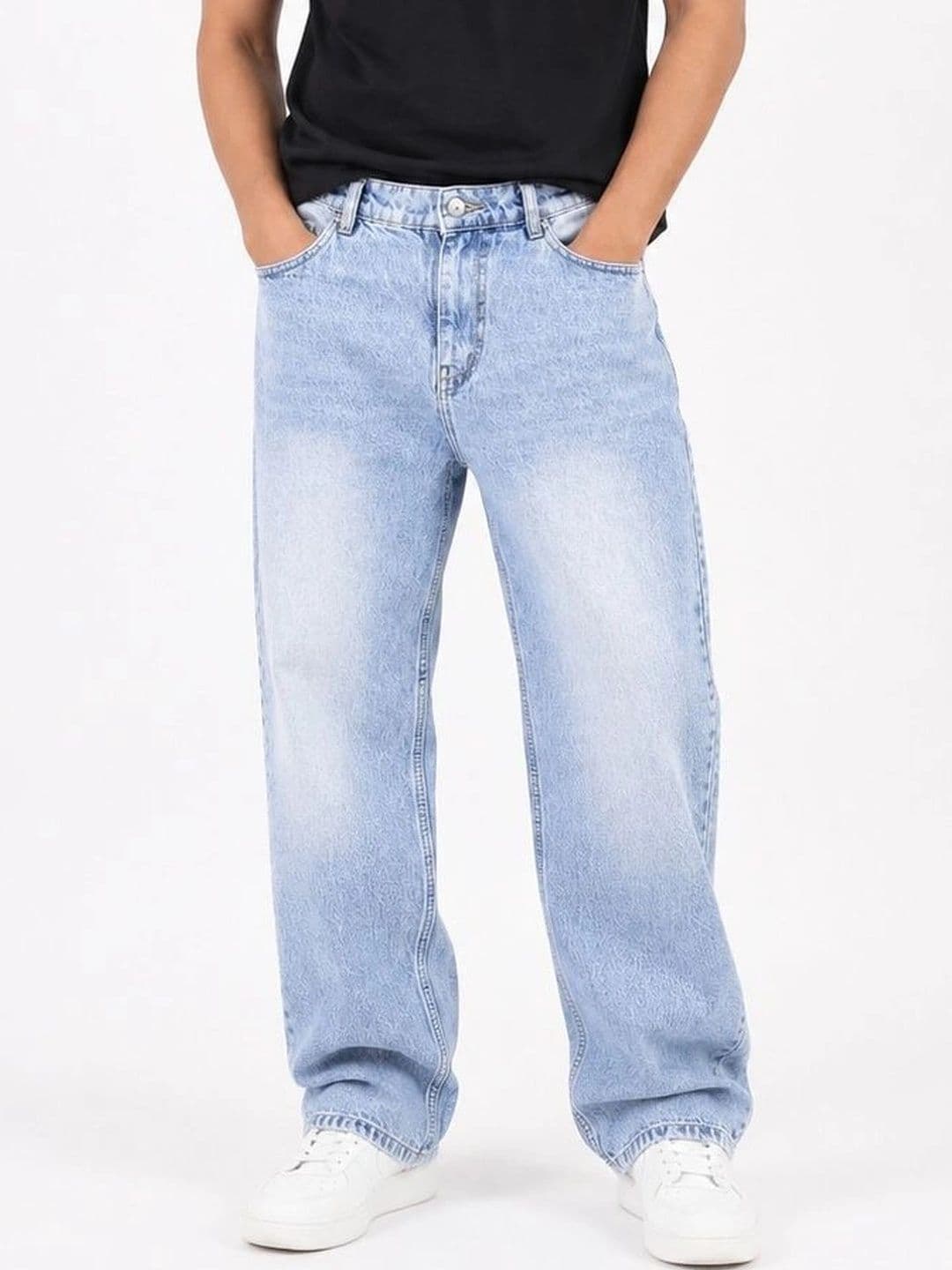 MQ Denim Men Straight Fit Mid-Rise Light Fade Jeans - view 1