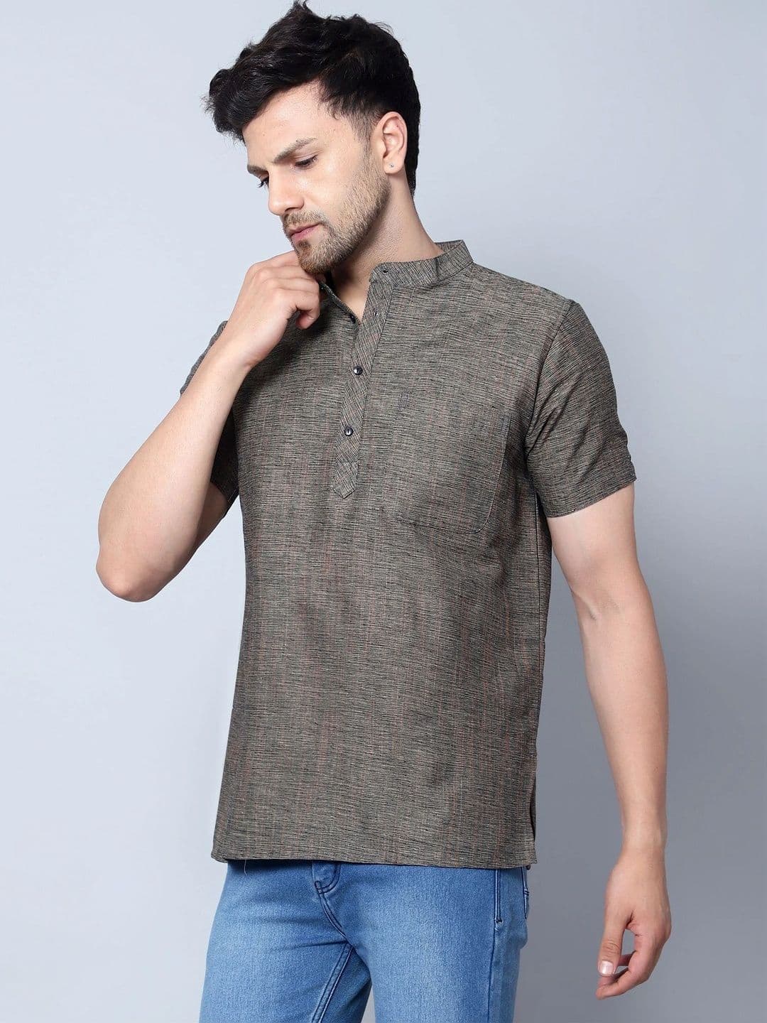 Latest Chikan Garments Men Khadi Kurta thumbnail 7