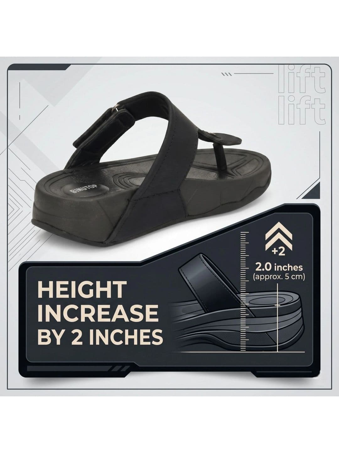 BINUTOP Men Comfort Sandals thumbnail 5