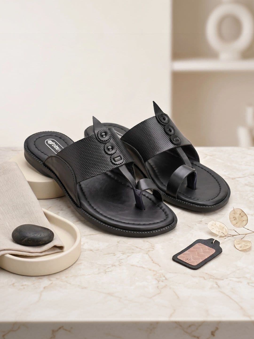 BINUTOP Men Leather Comfort Sandals thumbnail 2