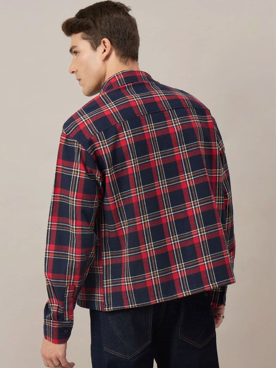 CHIMPAAANZEE Men Boxy Checked Casual Shirt thumbnail 2