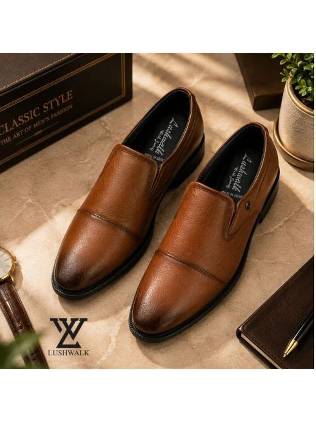 Lushwalk Men Leather Round-Toe Formal Shoes - view 1