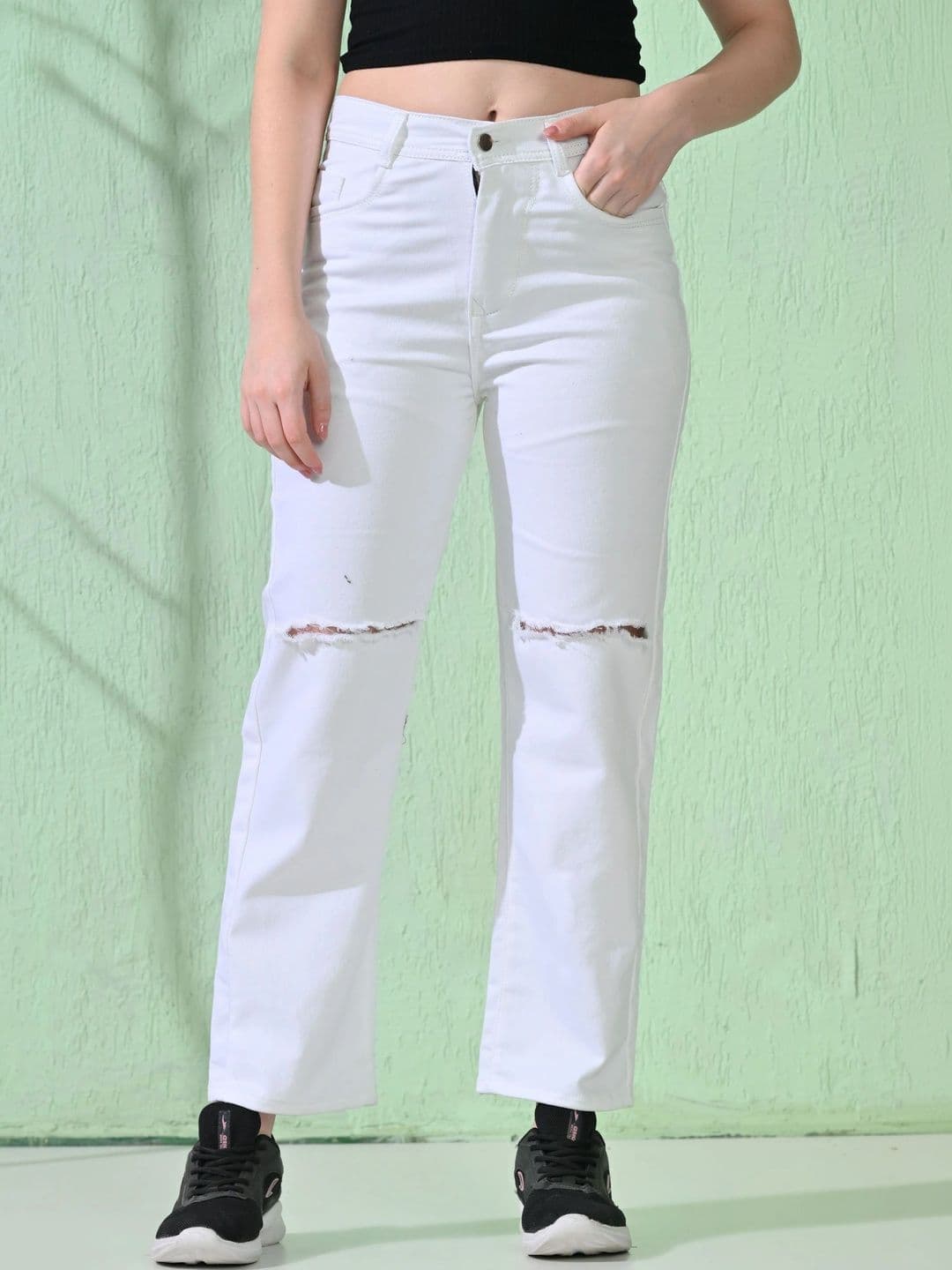 Encrypt Women Classic Regular Fit Mid-Rise Stretchable Jeans thumbnail 4
