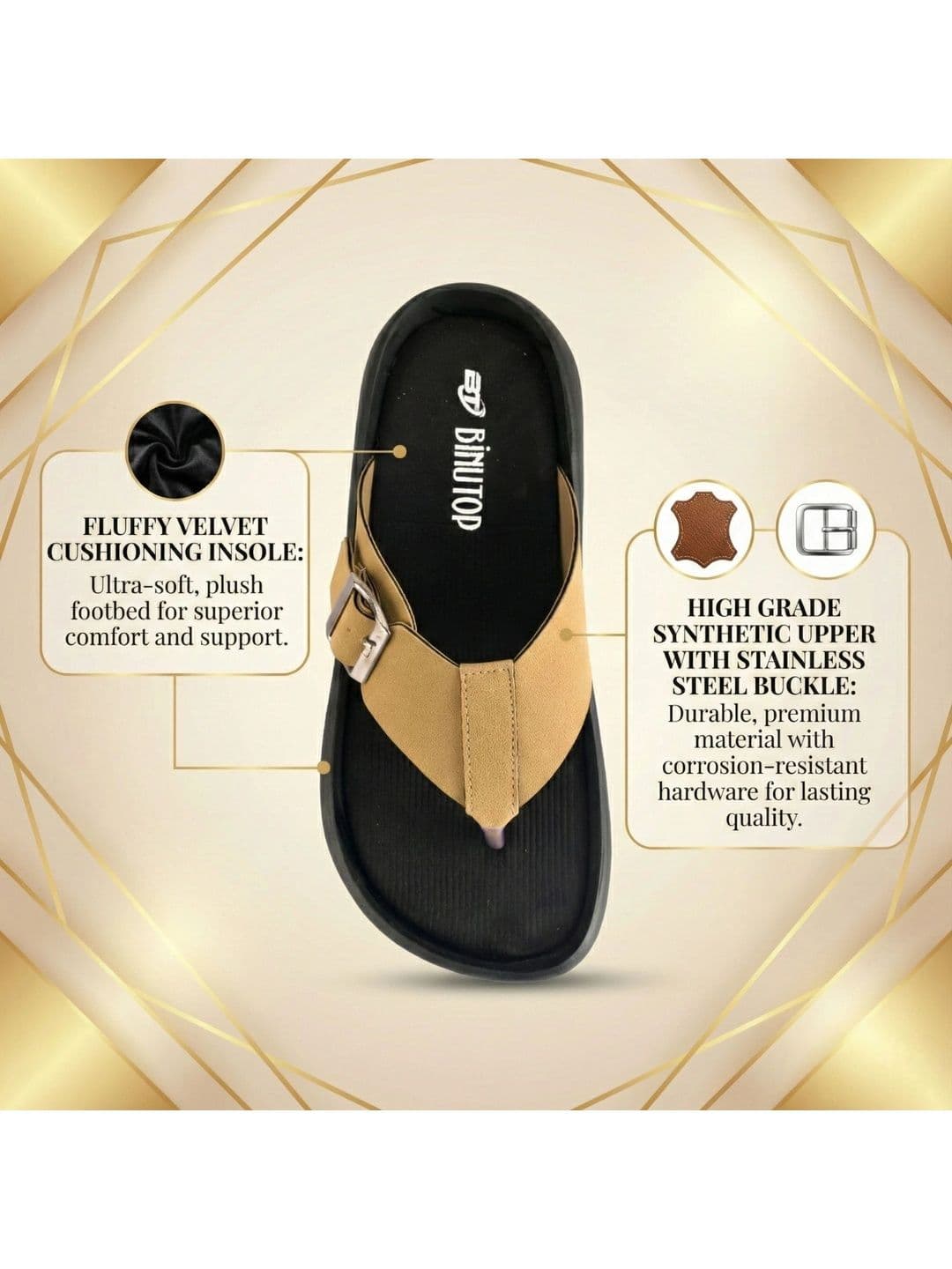 BINUTOP Men Comfort Sandals thumbnail 5