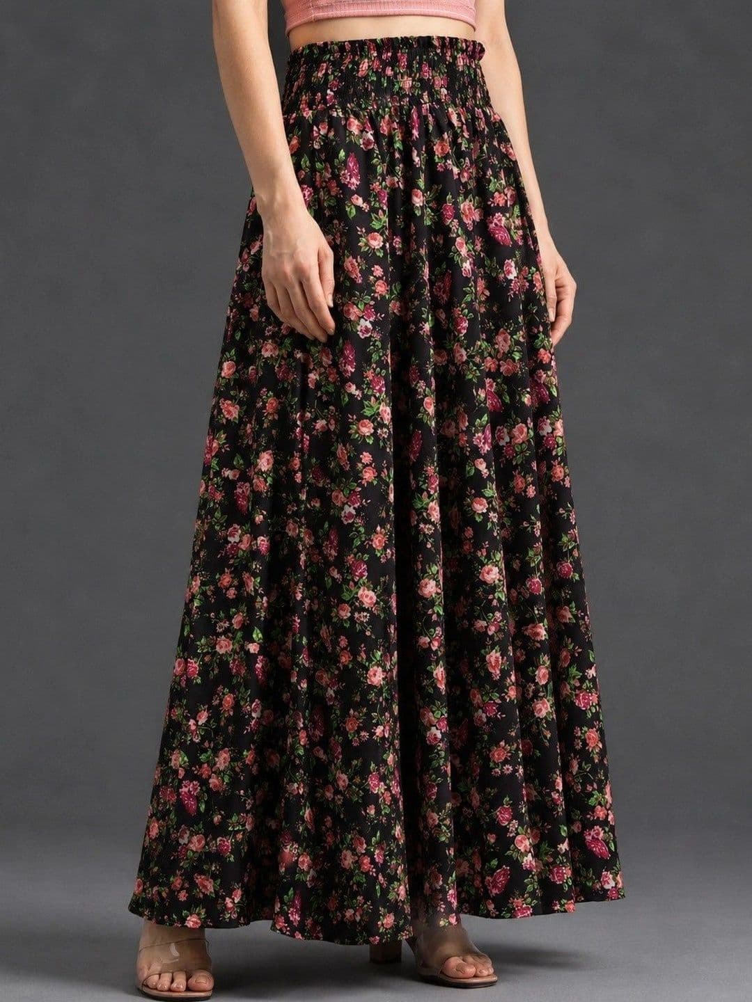 NEXSUS Women Floral Printed Palazzos thumbnail 6