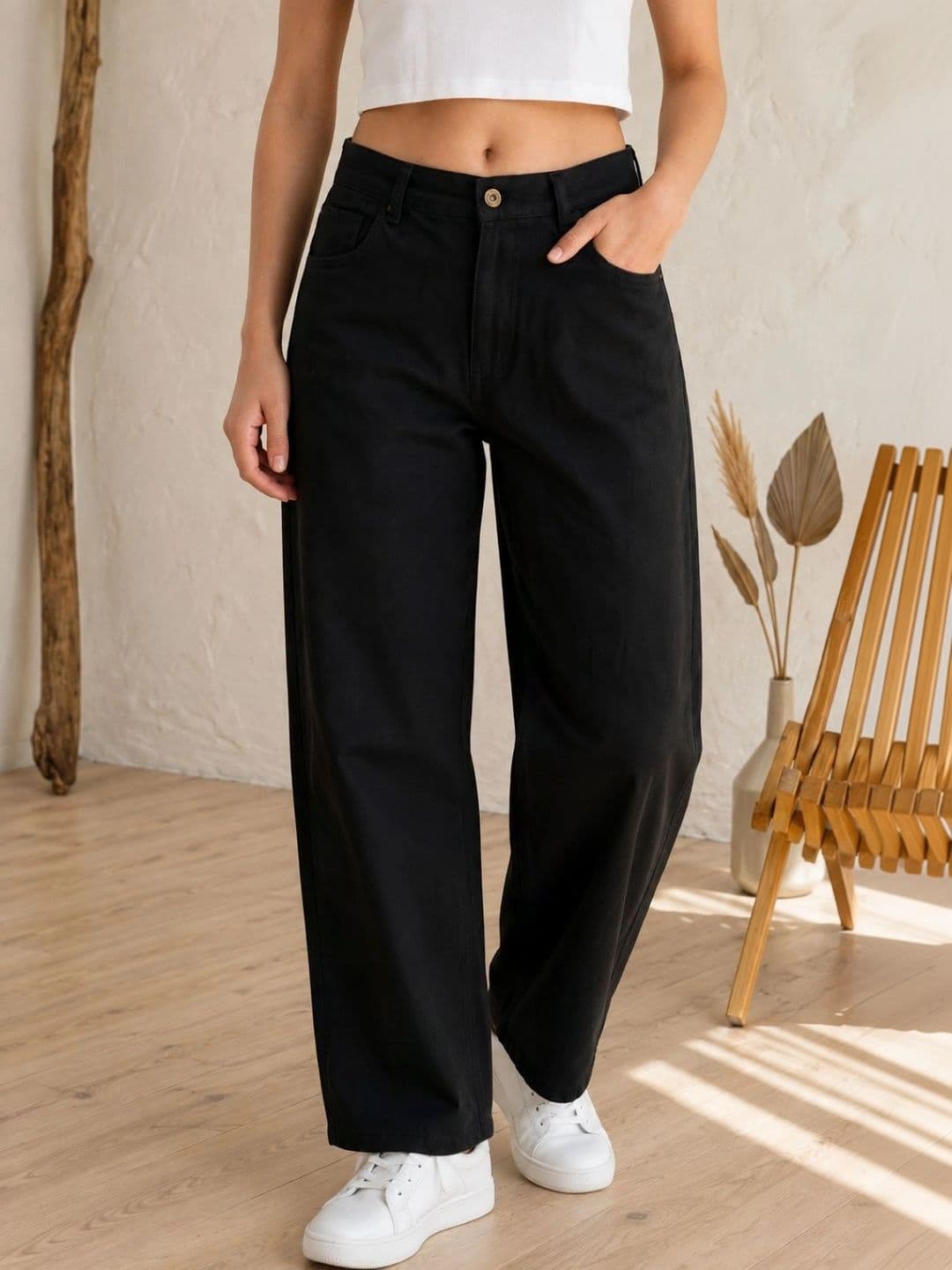 LINARIA Women Classic Relaxed Fit Mid-Rise Stretchable Jeans - view 1