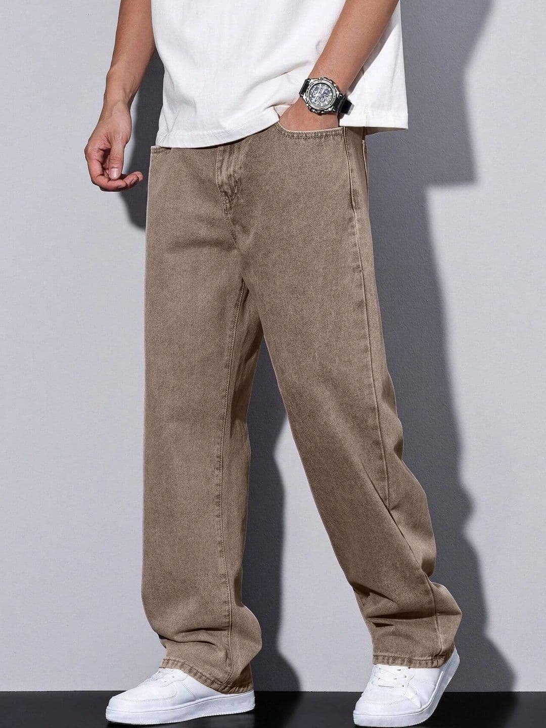 PLUS 91 Men Smart Straight Fit Mid-Rise Jeans thumbnail 2