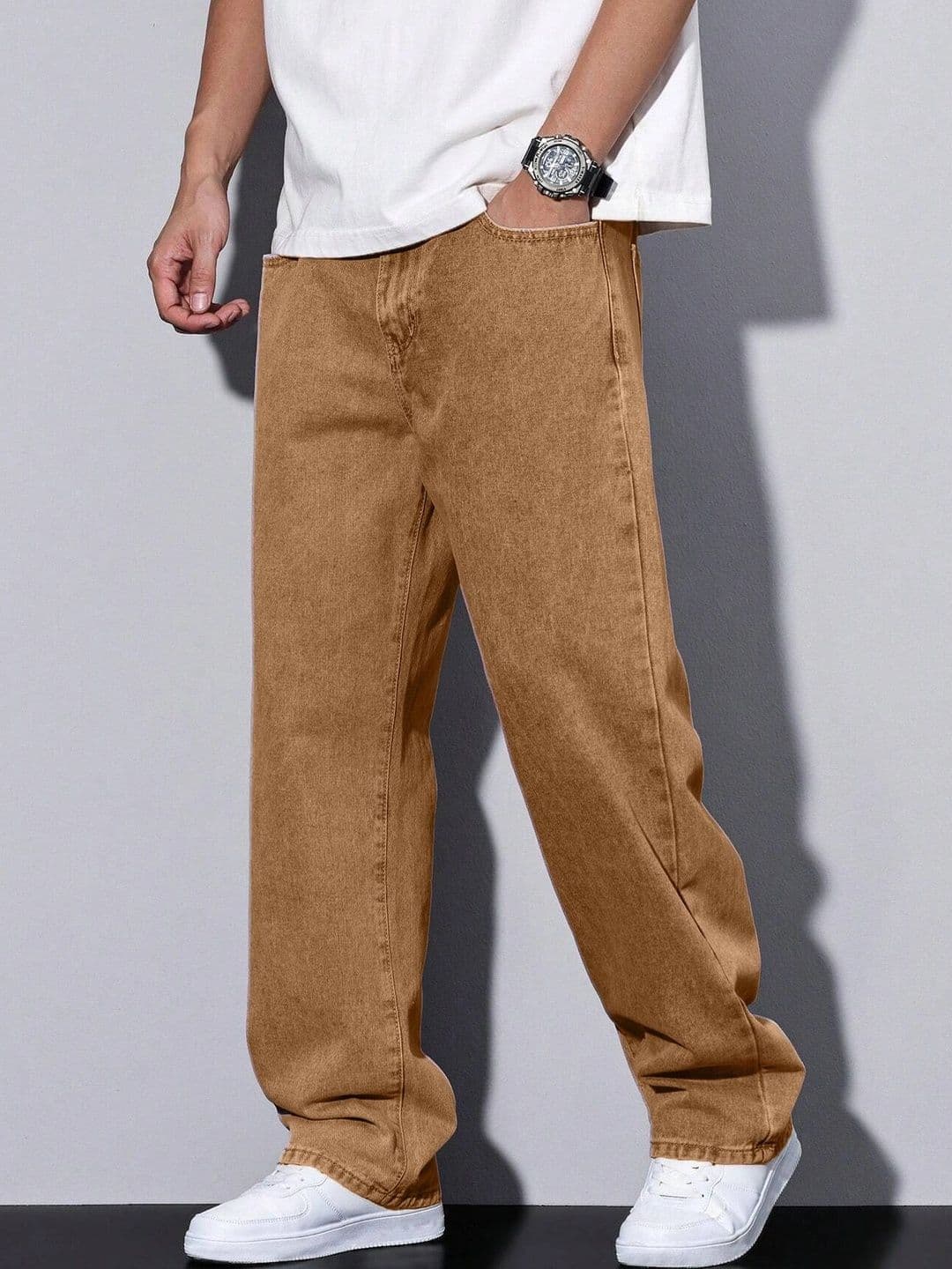 PLUS 91 Men Smart Straight Fit Mid-Rise Jeans thumbnail 5