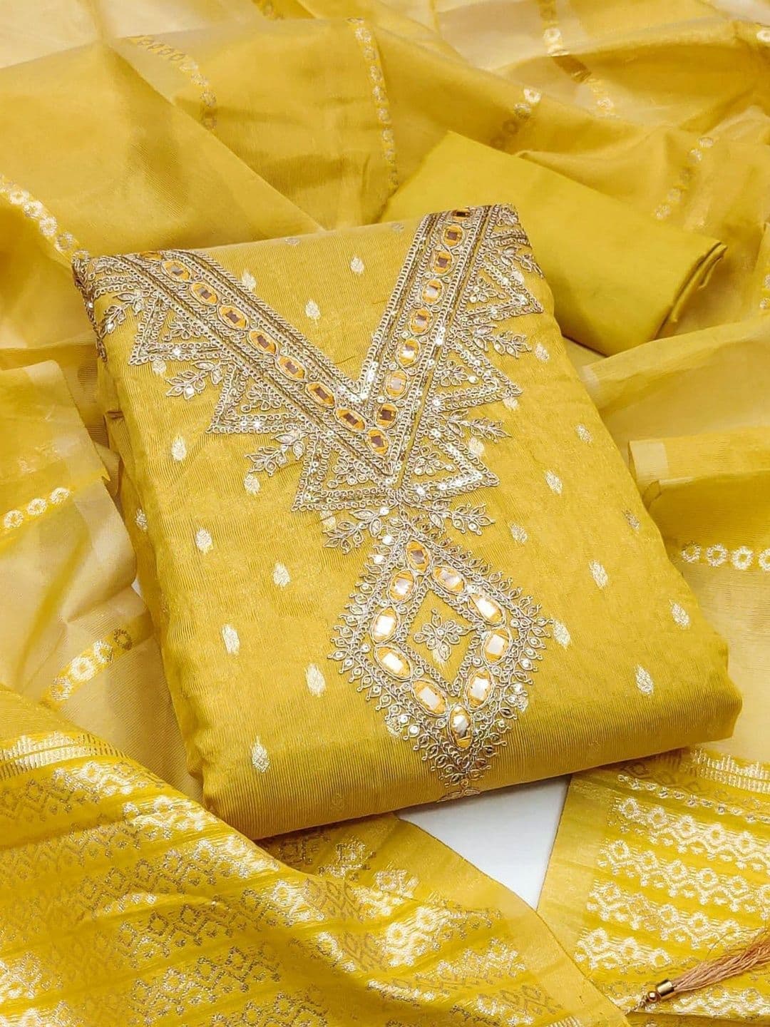 TAVAS Embroidered Unstitched Dress Material thumbnail 4
