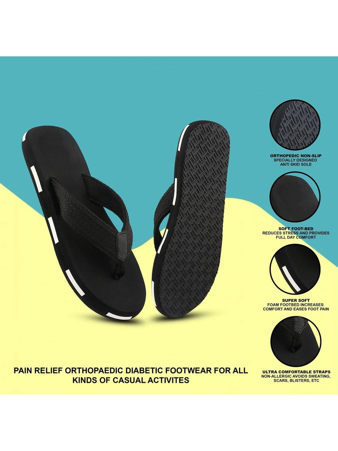 Roadster Men Striped Rubber Thong Flip-Flops thumbnail 7