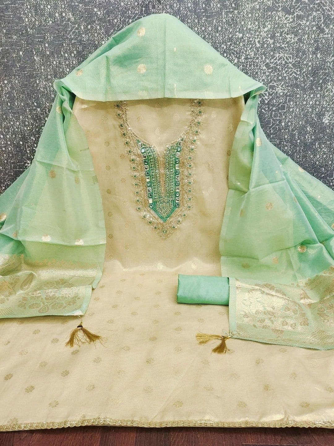 TAVAS Embroidered Unstitched Dress Material thumbnail 3