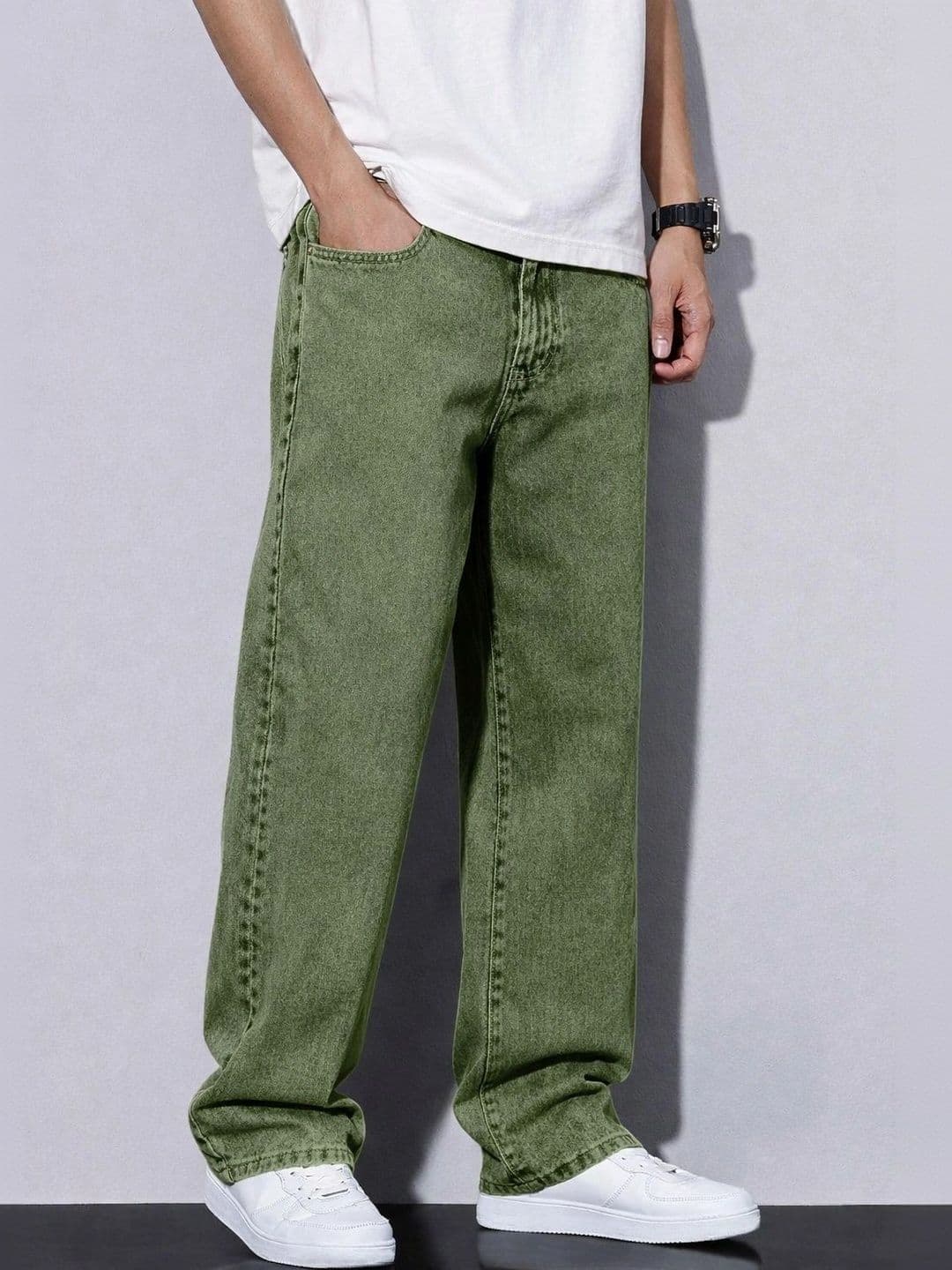 PLUS 91 Men Smart Straight Fit Mid-Rise Jeans thumbnail 5
