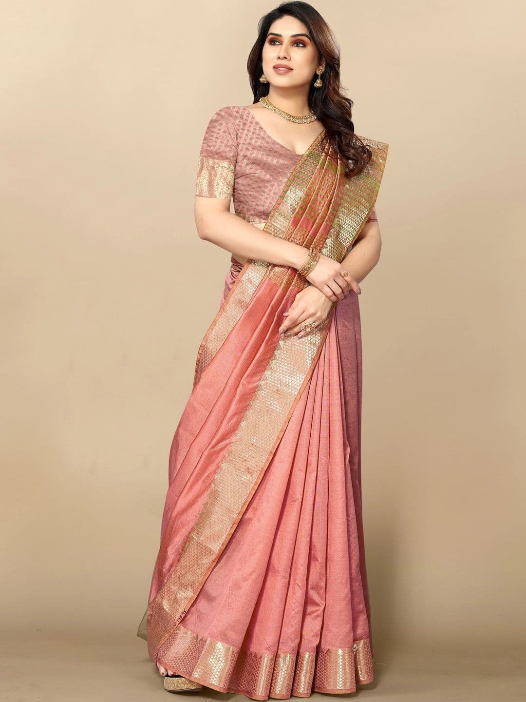 Sangria Woven Design Zari Designer Kota Saree thumbnail 6