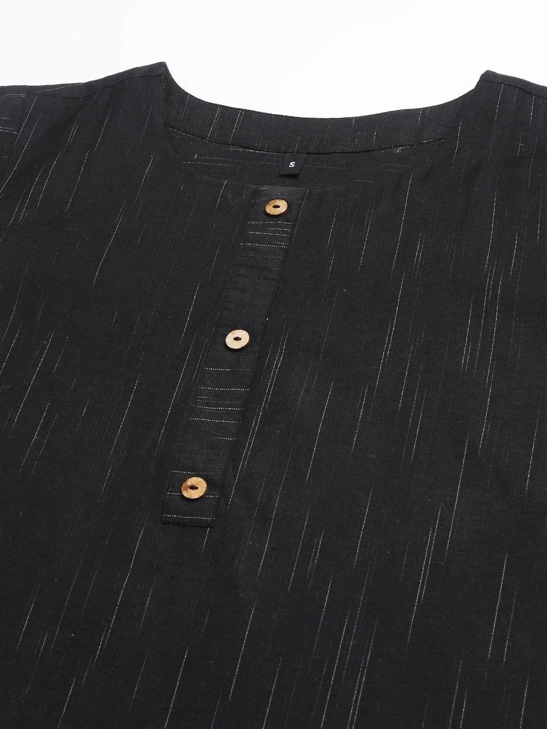 Anouk X fwd Women Black Cotton Blend Woven Kurta thumbnail 7