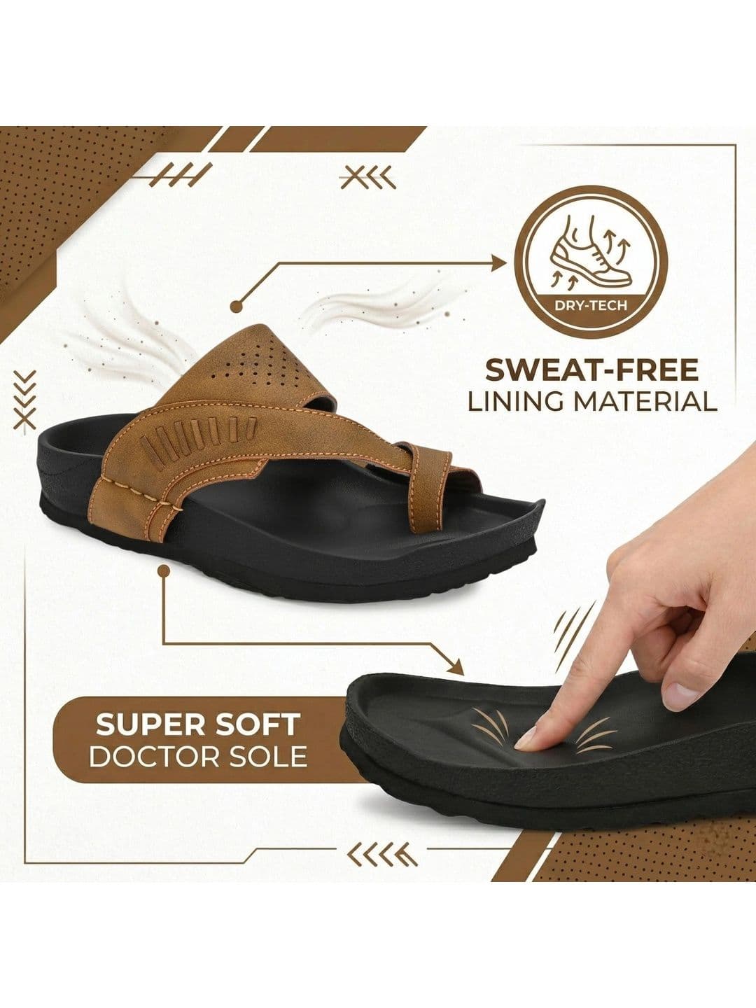 BINUTOP Men Comfort Sandals thumbnail 4