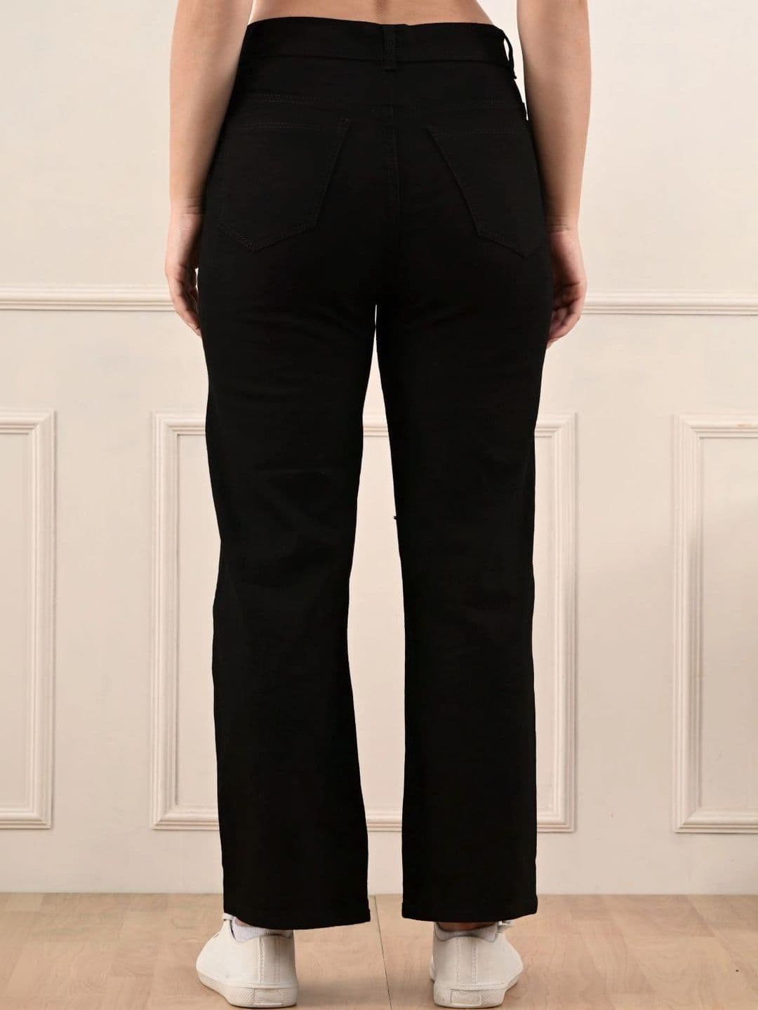 Mast & Harbour Women Classic Regular Fit Mid-Rise Slash Knee Stretchable Jeans thumbnail 5