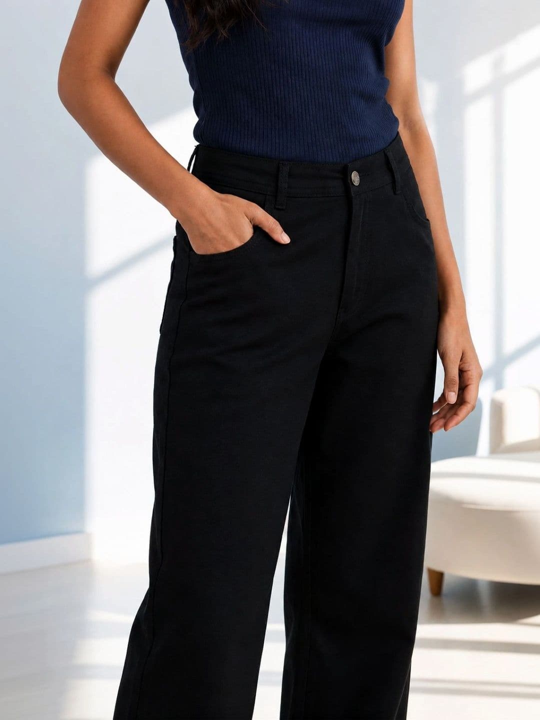 LINARIA Women Classic Relaxed Fit Mid-Rise Stretchable Jeans thumbnail 4